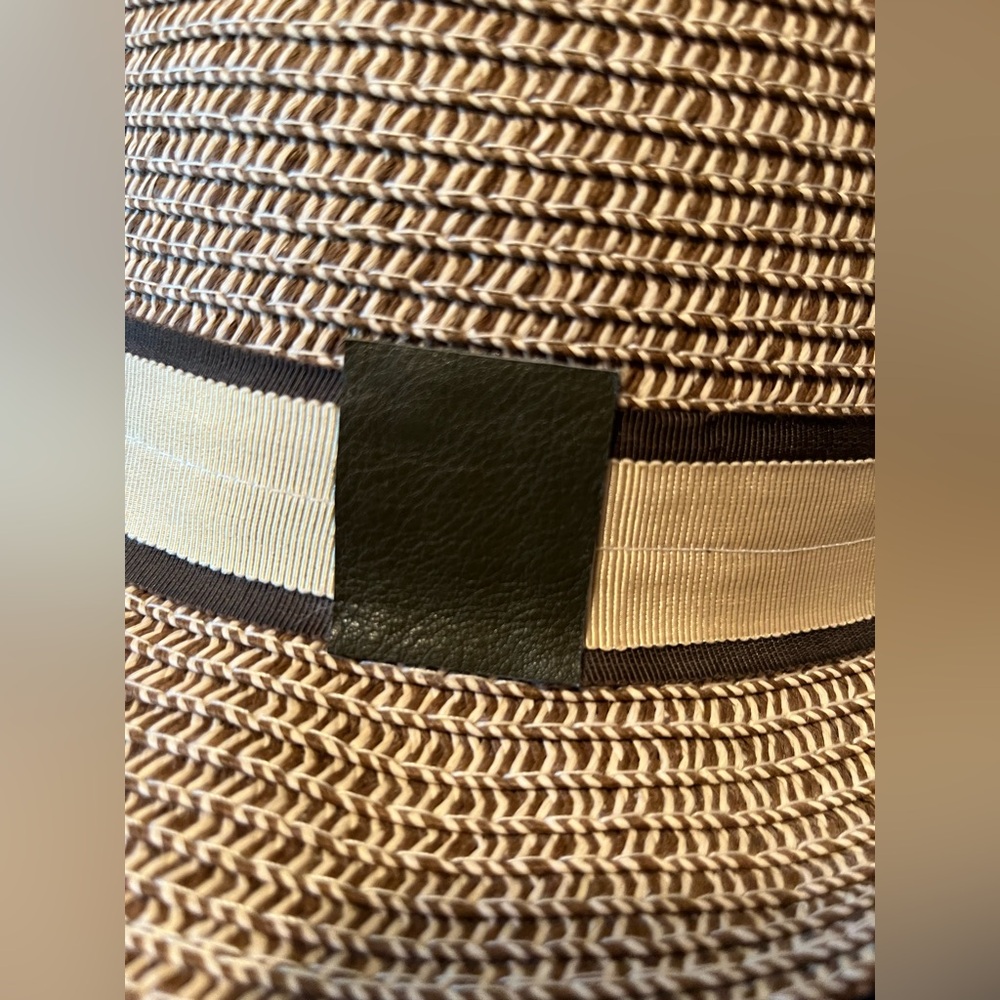 SAC Suzette Art Couture Straw Fedora Hat Size M - Picture 6 of 10